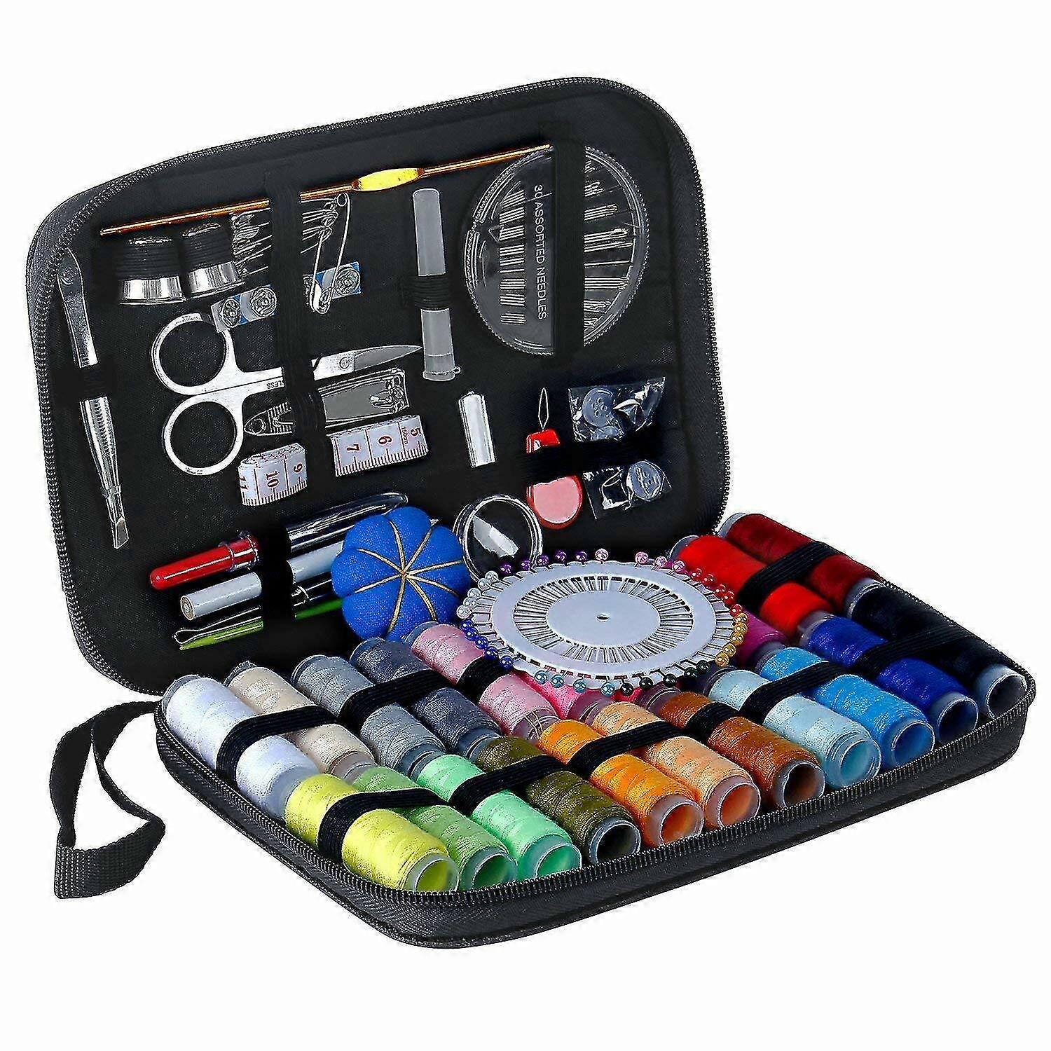 126pcs/set Sewing Kit Scissors Needle Thread For Home Stitching Hand Sewing Tool