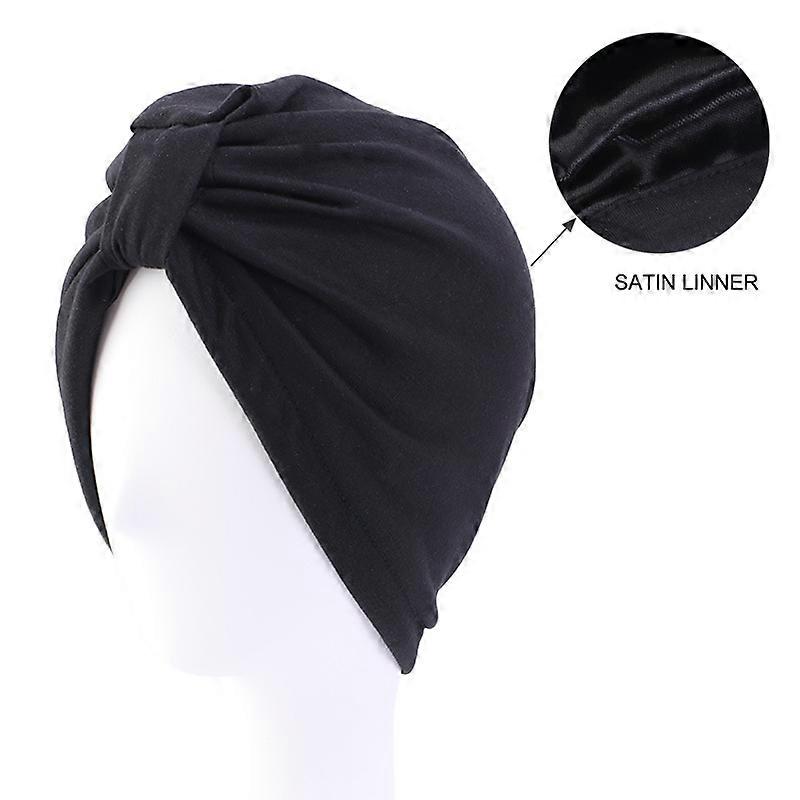 (black) shower cap, soft cotton hat turban hat