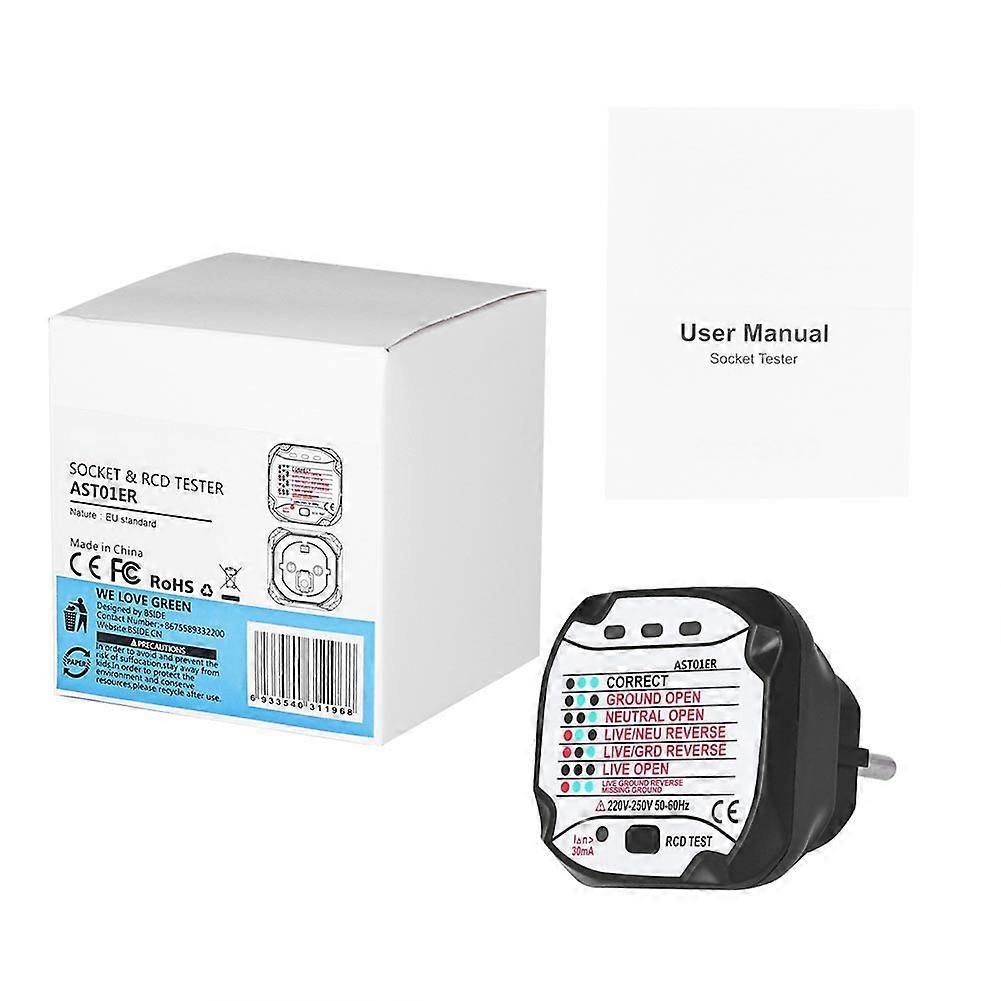BSIDE AST01 Portable Professional Automatic Electric Socket Tester Detector (220V EU Plug)