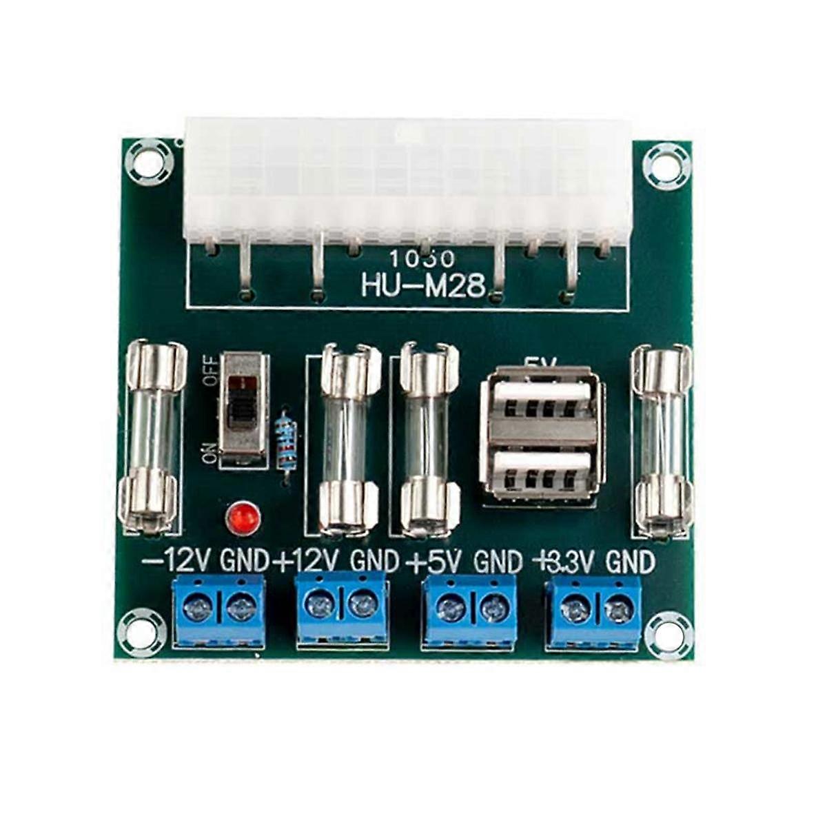 -M28 Desktop PC Power ATX Transfer Board Power Adapter Supply Test Module Power Supply Circuit Outl