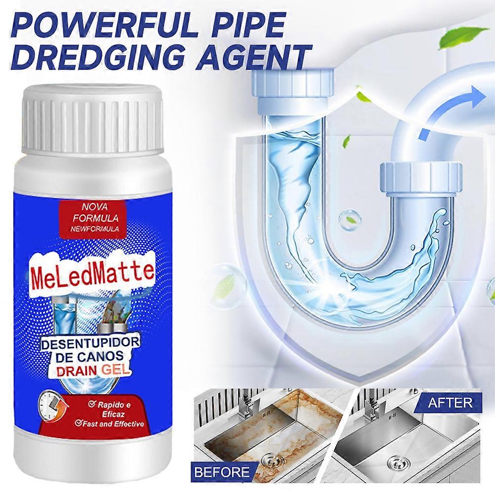 1/2/3/5Pcs Powerful Pipe Dredging Agent Odor Removal Meledmatte Sink Drain Dredge Pipe Powder