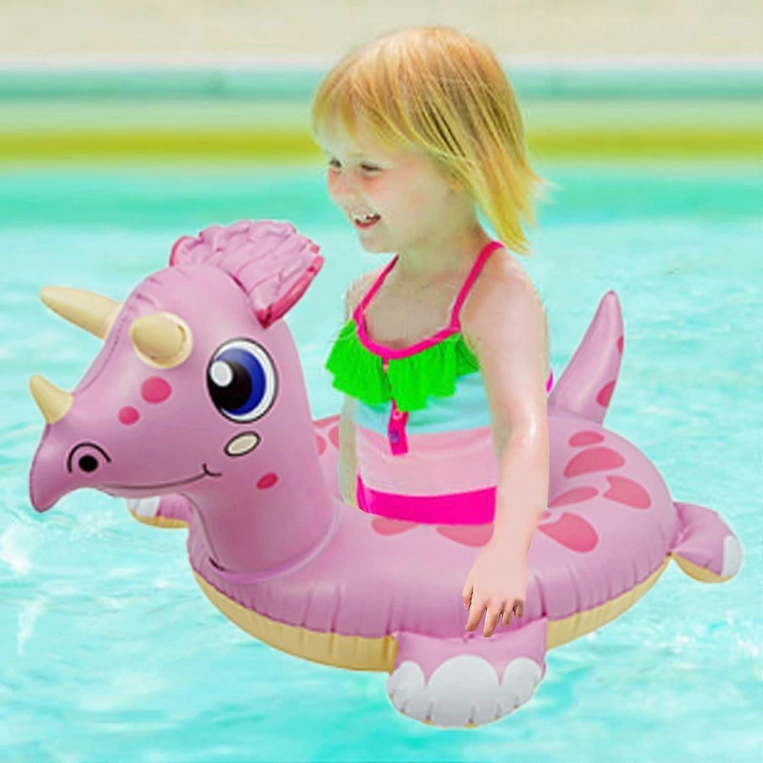 Dinosaur Pool Float - Kids Pool Float Floaties Inflatable Dinosaur Pool Rings Pool Floaties Toddler Floaties Toddler Pool Float Inflatable Pool Floats
