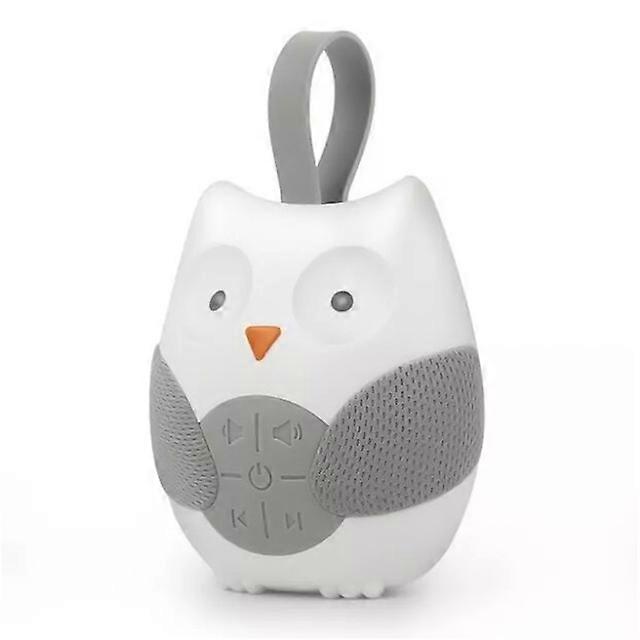 Portable Owl White Noise Machine Baby Soother with 10 Light Music Songs 2 Natural Sounds 2 Lullabies Silicone Strap