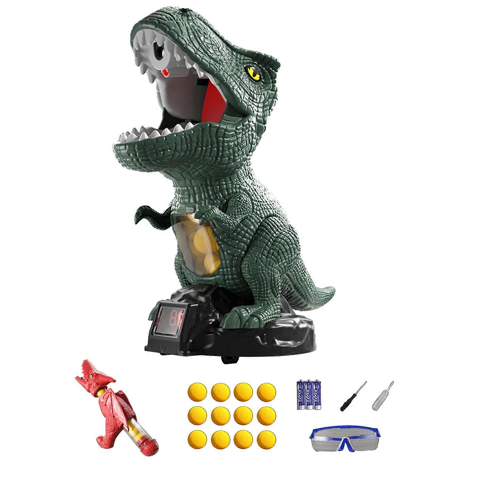 Children's Dinosaur Shooting Toy: Realistic Movable Target with Foam Bullets