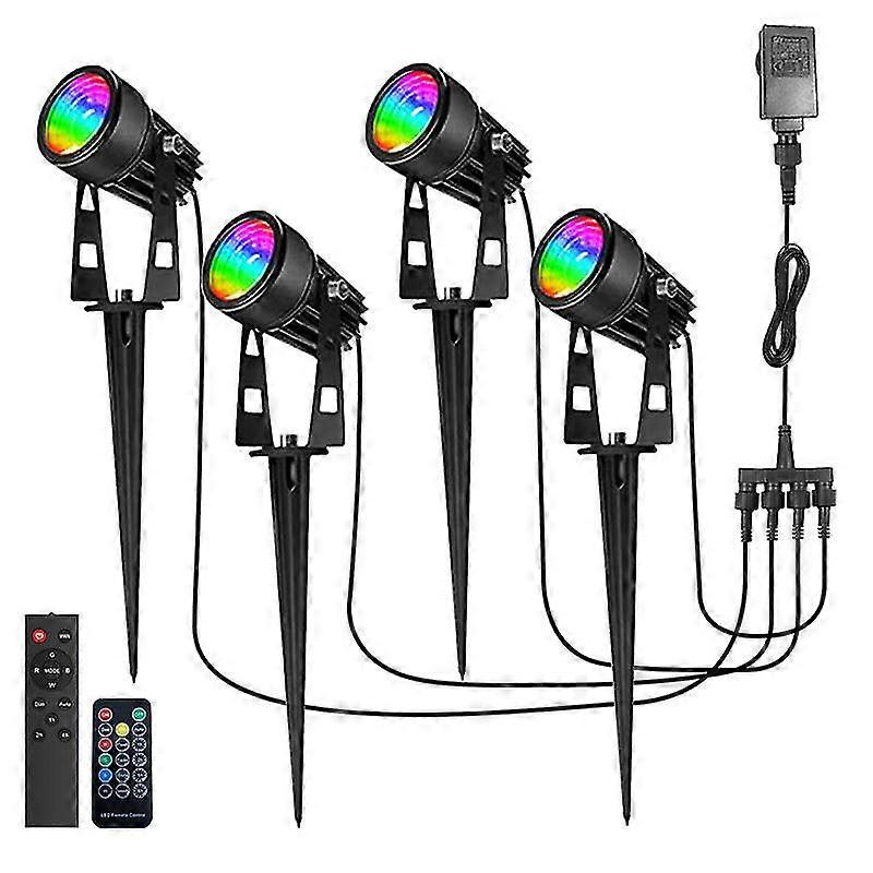 4 pakkausta puutarhavalot kohdevalot verkkovirralla toimivat 12v led-vedenpitävät ulkovalot