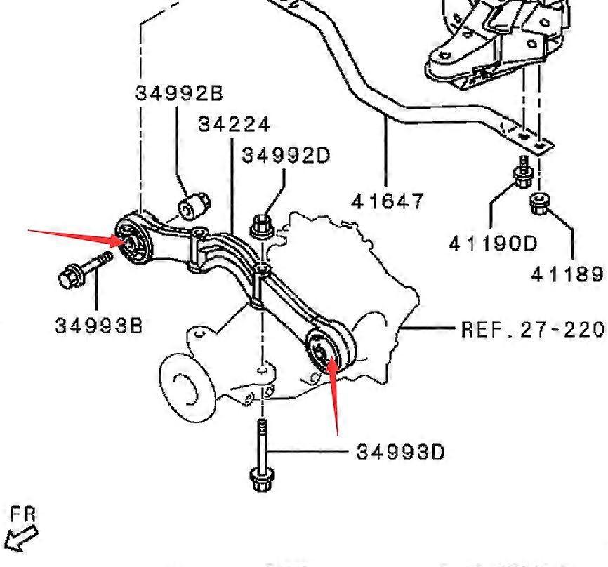 PAJERO V60V70V80V90 BUSHING,REAR SUPPORT,DIFF