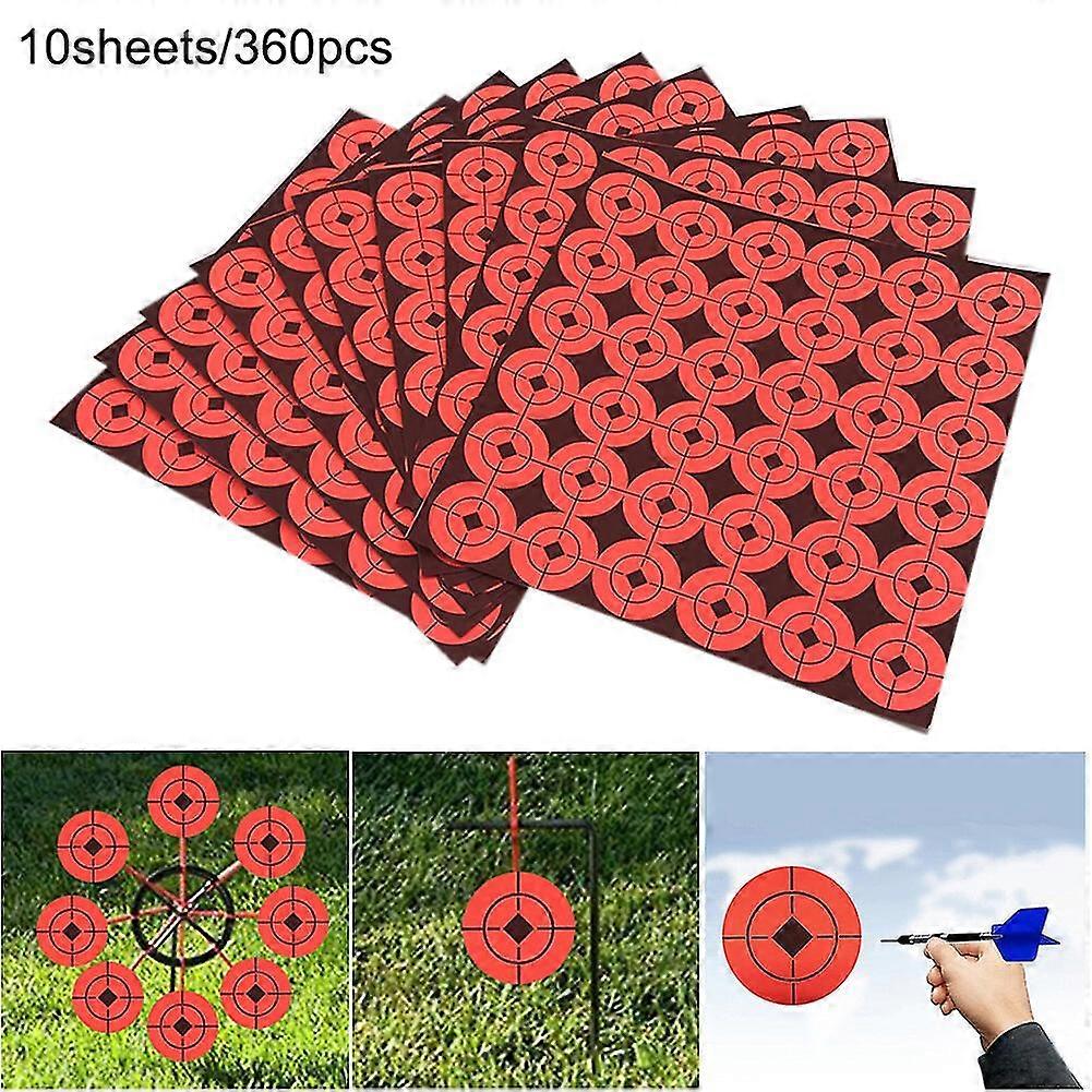 360 Pcs 2.5cm Adhesive Shooting Targets Reactive Splatter Paper Target Sticker Chumian
