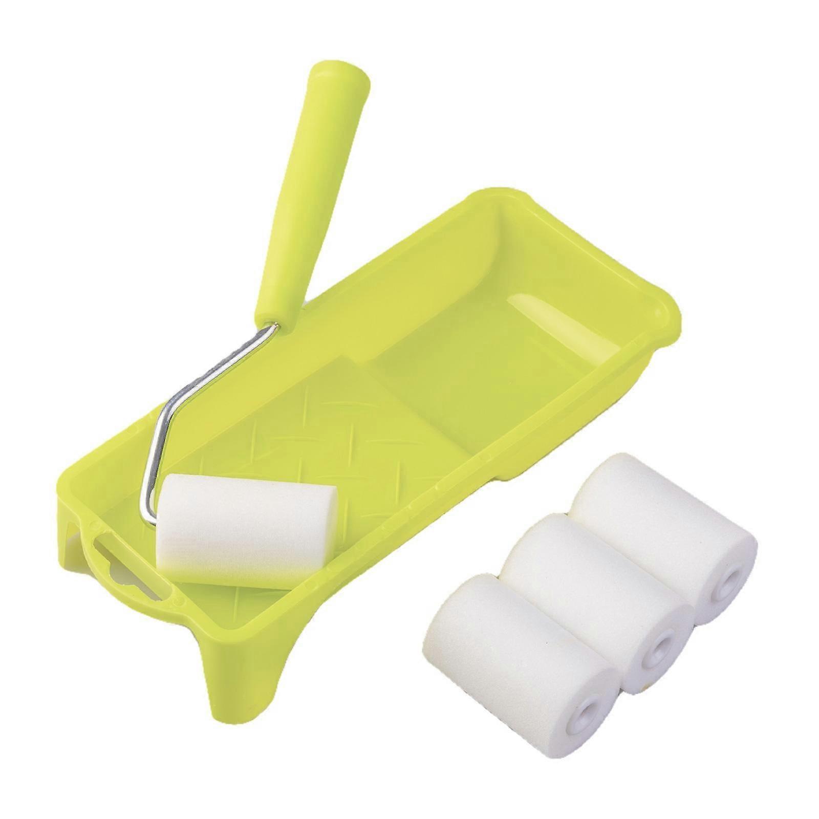 Paint Roller with Frame and Tray Stenciling Blacktop Garage Decoration 2inch