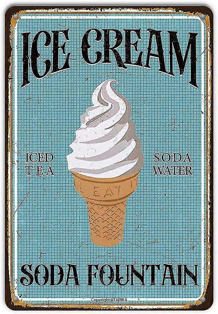Ice Cream Tin Sign, Don't Let Your Ice Cream Melt While You're Counting Someone Else's Sprinkles Ret