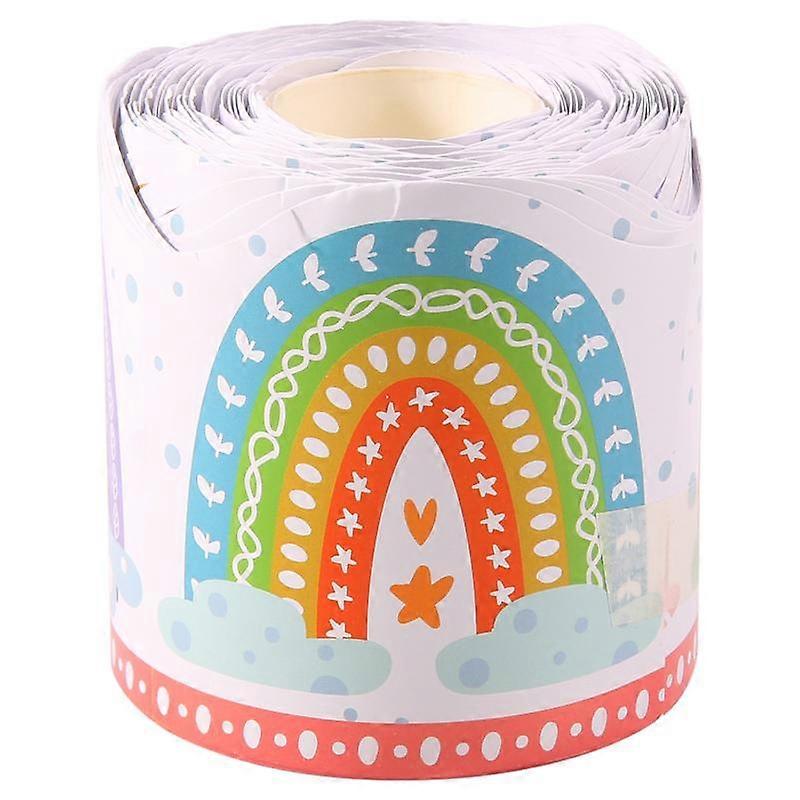 Rainbow Bulletin Board Border 20M Paper Border Trim for Classroom Decoration School Family Party