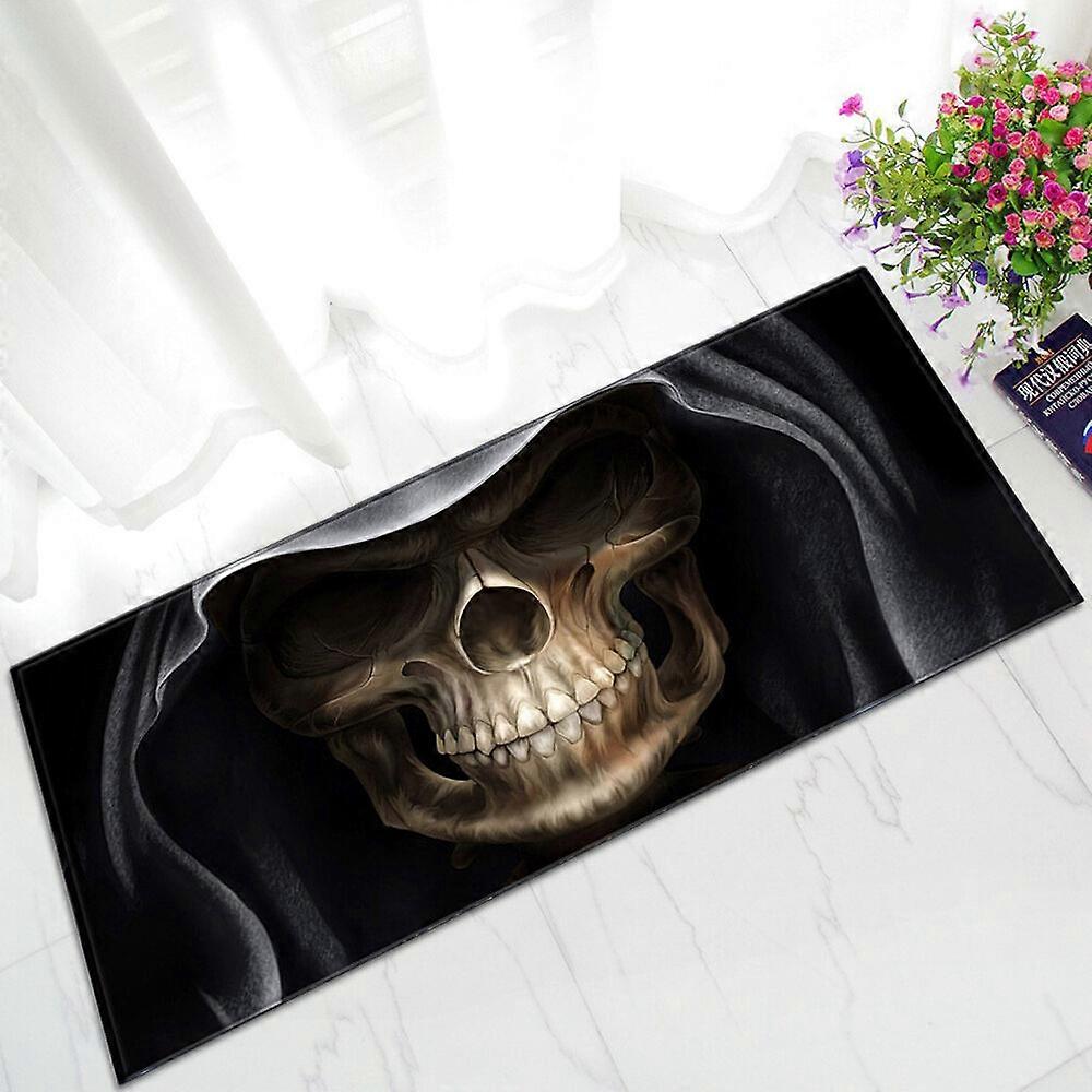 Oversized Throw Halloween Abstract Skull, Kitchen, Sofa Carpet Door Mat, Long