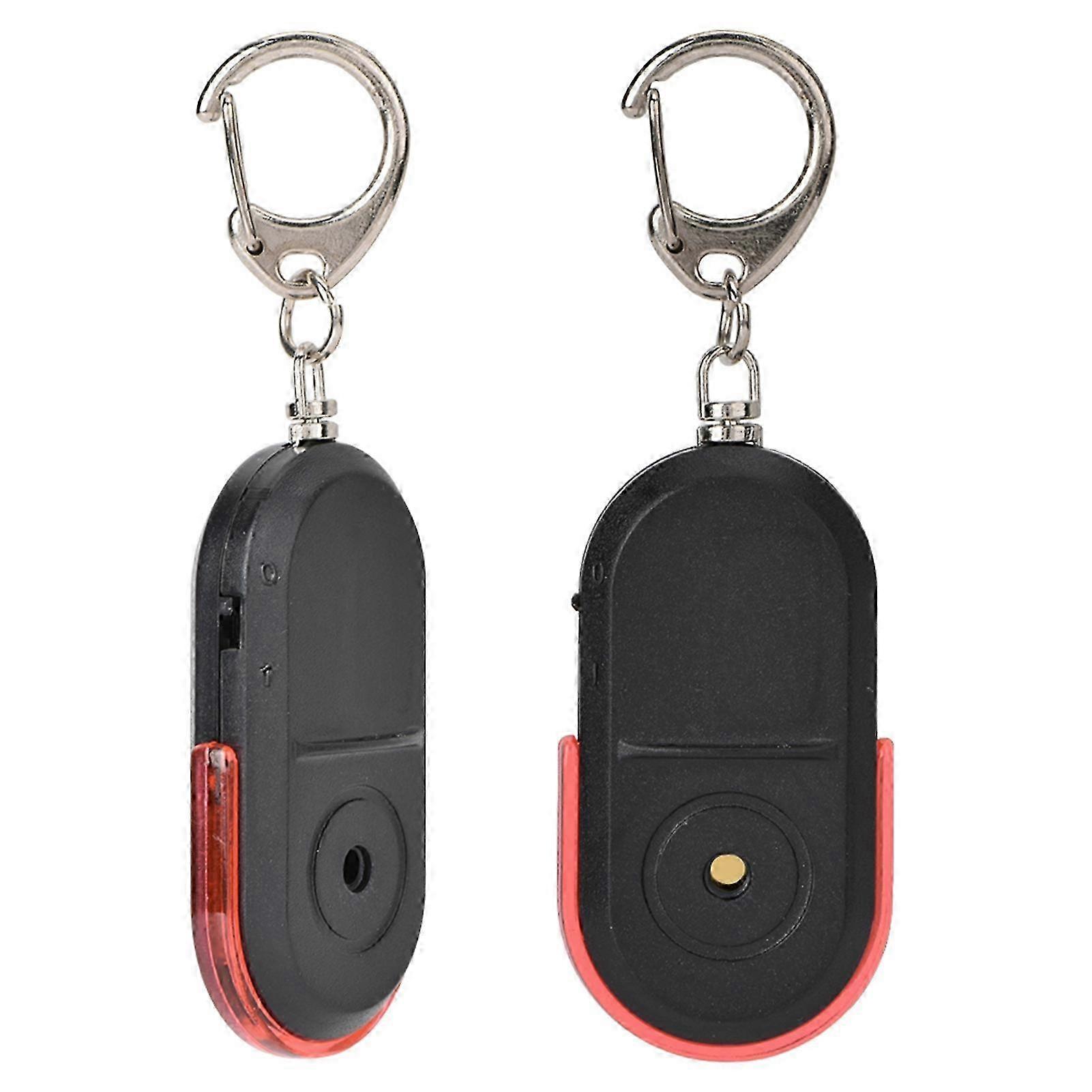 Wireless Anti Lost Alarm Key Finder Locator Whistle Sound LED light with Battery Red