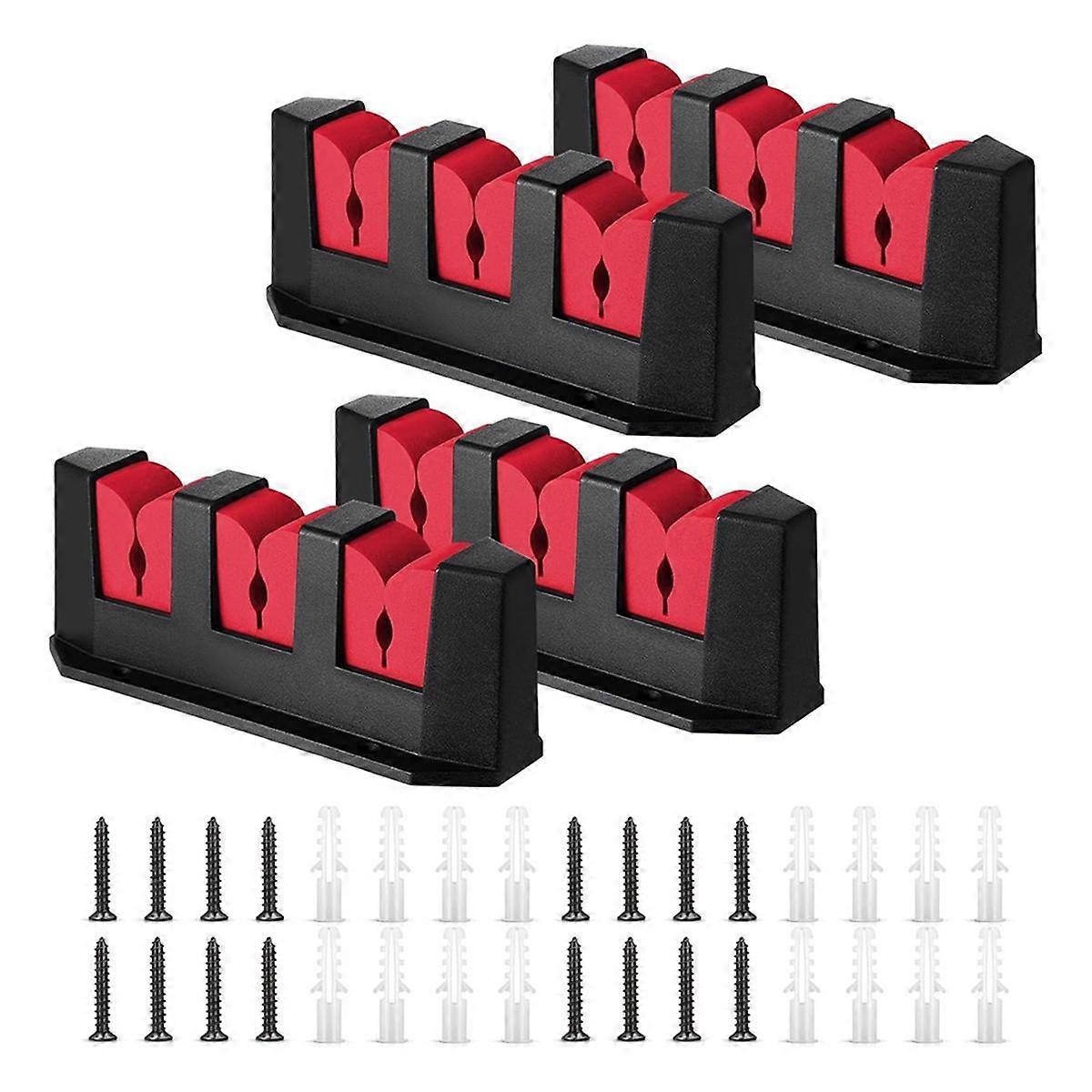 3 Vavan vavan pidike seinäkiinnitys onkiteline vaakasuora vapapidike seinälle autotalli venetarvikkeet 4kpl punainen