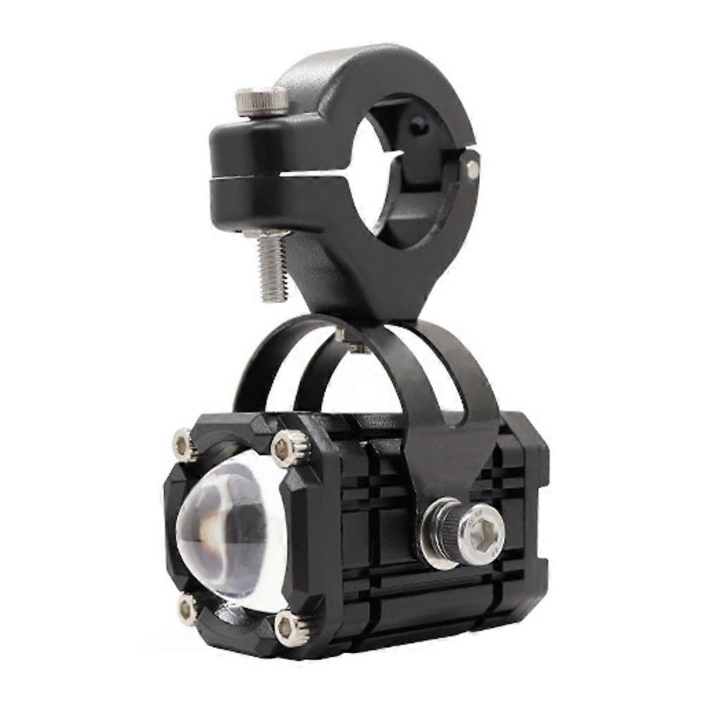 Motorcycle LED Spotlight Headlight Dual Color LED Lens Hi/Low Beam Driving Spot Fog Lights External Farol Auxiliar Moto 12V