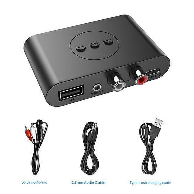Audio Receiver Bluetooth 5.0 3.5mm AUX Jack U Disk NFC RCA Stereo Music Wireless Adapter with Mic for Car Kit Bluetooth Speaker