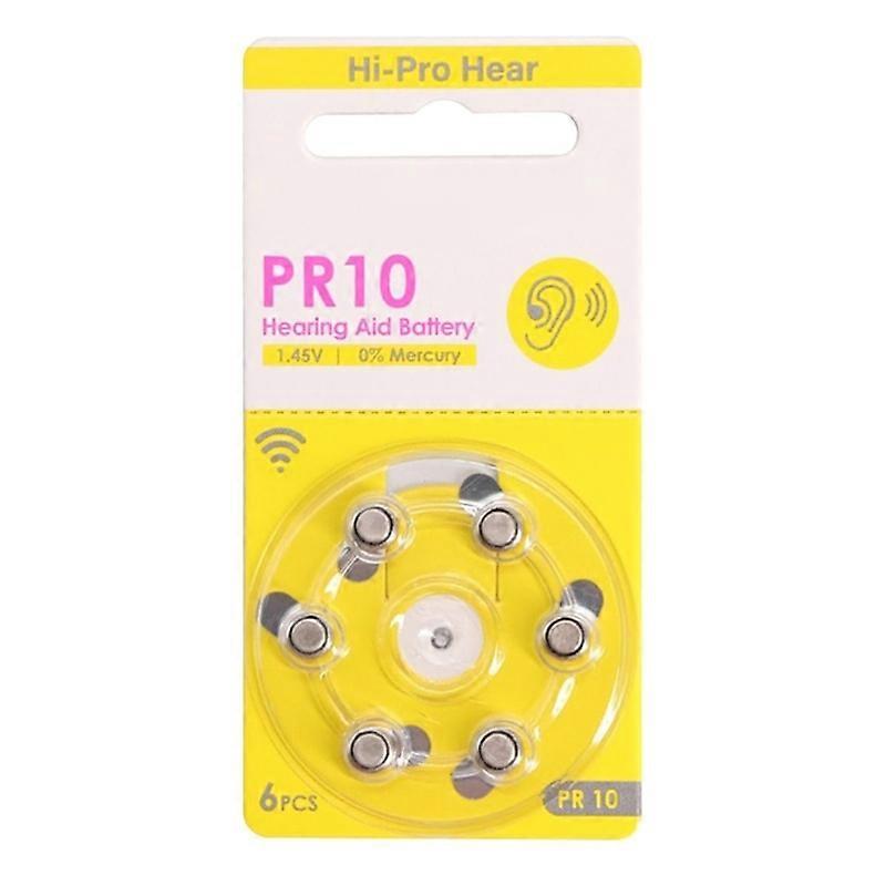 60/30/6Pcs Set Hearing Aids Long-lasting Power PR10 Button Cell for Elderlys