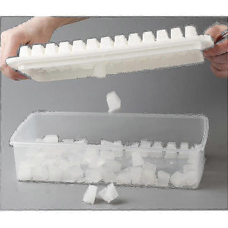 30cm 98 Grid Small Ice Cube Mould Box With Lid & Scoop Popsicle Molds Maker Tray Ice Diy