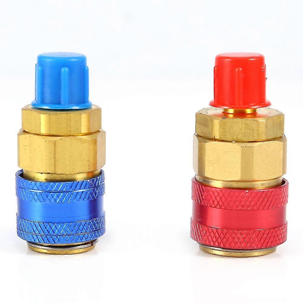 AC Manifold Brass Adapters Low & High Side Quick Coupler Connector for R134a Auto Car
