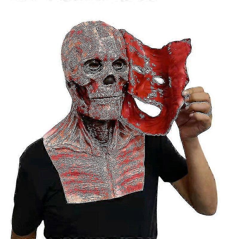 هالوين قناع مزدوج الوجه لاتكس قناع كامل الرأس أقنعة مخيفة حزب Cosplay ازياء مهرج جوكر Fullhead خوذة الحزب مخيف