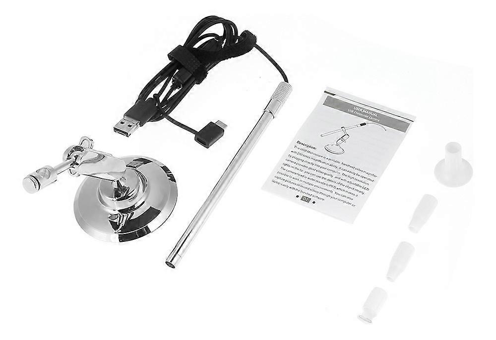 1pc 200x 8led 1080p Endoscope Microscope Magnifying Camera