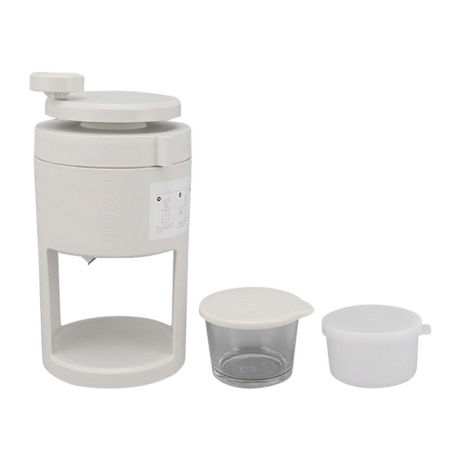 Portable Ice Crusher Hand Cranked Detachable Washable Multifunctional Manual Shaved Ice Machine with Ice Mold Bowl