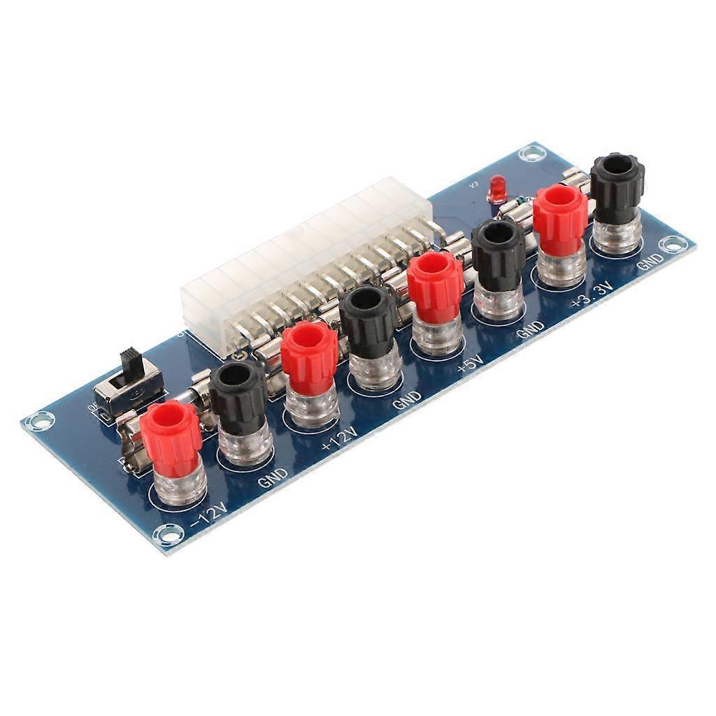 24Pins ATX Benchtop Power Board Computer Power Supply Breakout Module - Blue