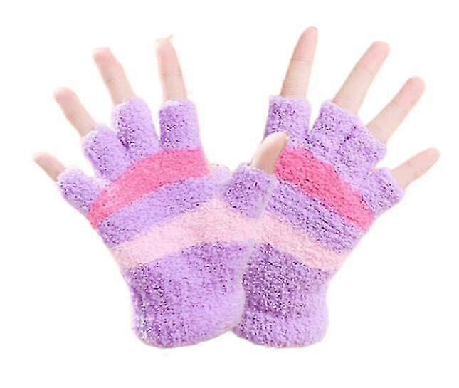 Heated Gloves Fingerless Double-sided Heating Knitted Winter Usb Heated Gloves Typing Mitten