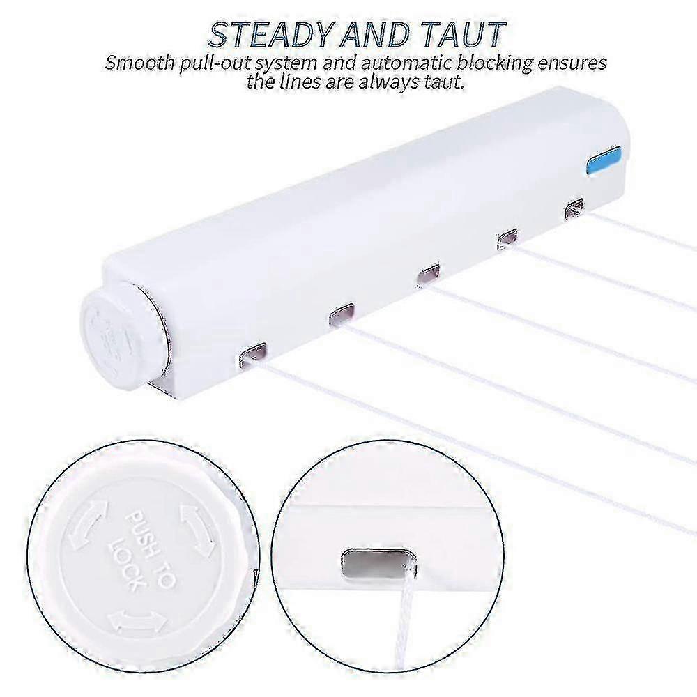 Spring Automatic Retractable Clothesline Drying Rack