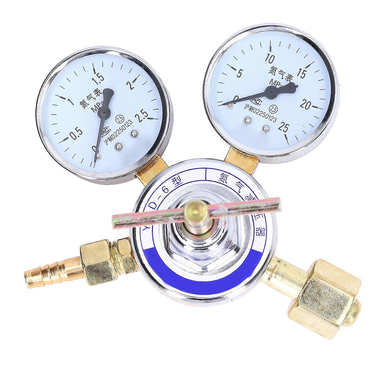 Nitrogen Regulator Gauge Kit Pressure Reducing Valve Brass Inlet Outlet Meter Reducer