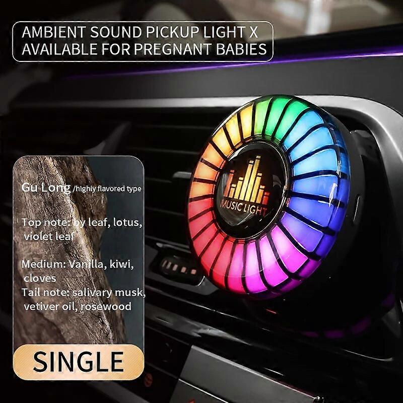 256Colors Option App Control Car Music Rhythm Lamp Air Freshener RGB LED Strip Sound Control Car Interior Music Light with AromaMotor Vehicle Lighting