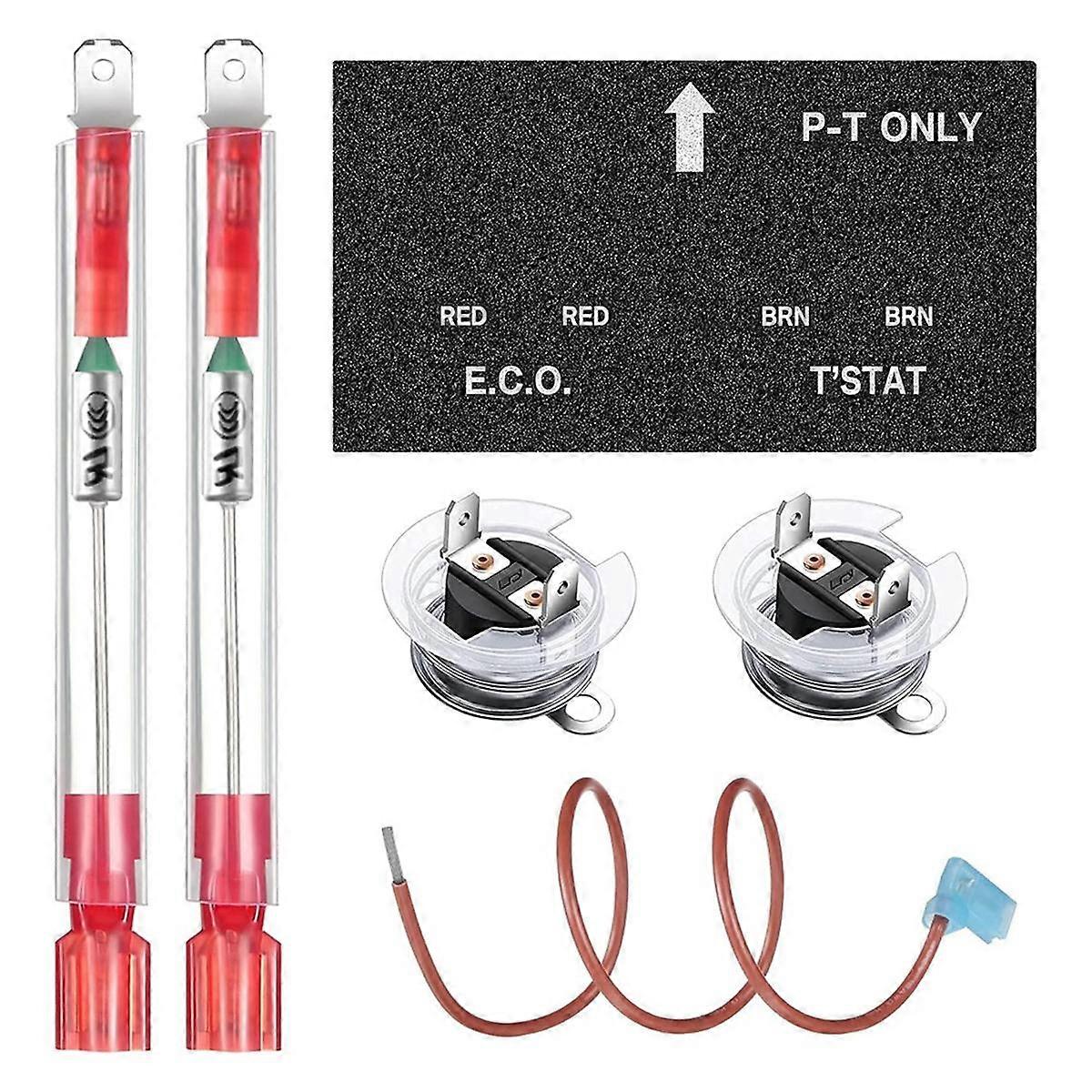RV Water Heater Thermal Cutoff with ECO Thermostat Assembly Kit, Replacement Parts for 91447 93866 (2 Pieces)