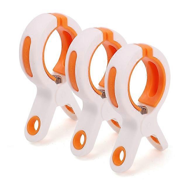 3pcs Large Beach Towel Clips Plastic Strong Windproof Clothes Pegs Quilt Hanging Clip Reusable Non-slip Fixed Drying Clothespin
