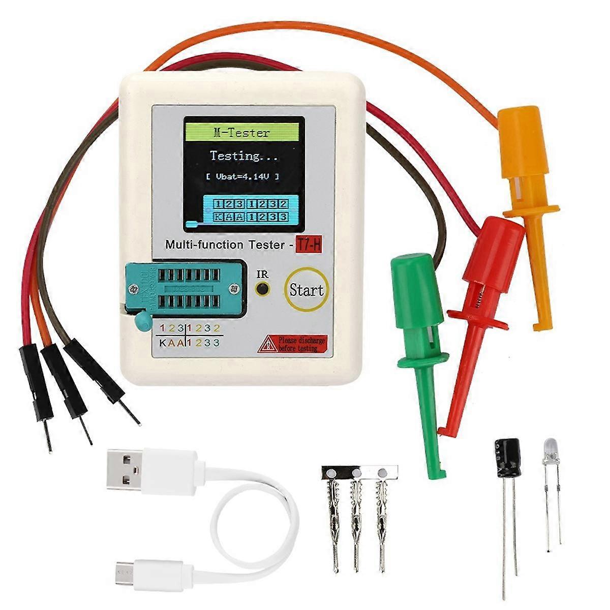 TC-T7-H Tester tranzistorov Diódový tranzistorový kondenzátor MOS/PNP/NPN LCR MOSFET TFT LCD Screen Tester Multime