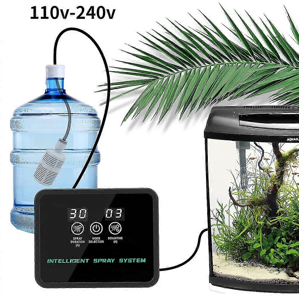 Intelligent Automatic Reptile Fogger Touch Screen Sprinkler Control Electronic Humidifier Timer Mist Rainforest Spray System Set