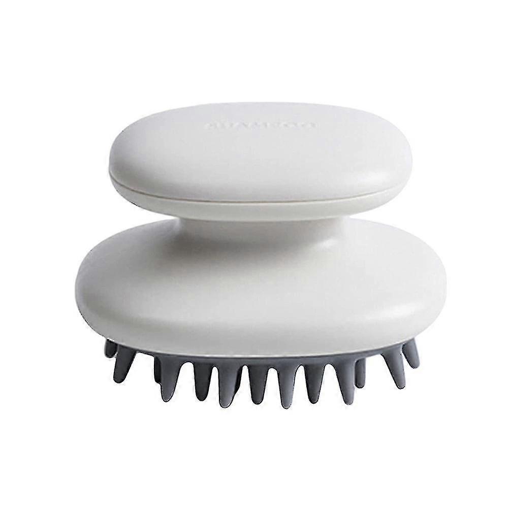 Home Scalp Massager Comb Silicone Anti-dandruff Brush White