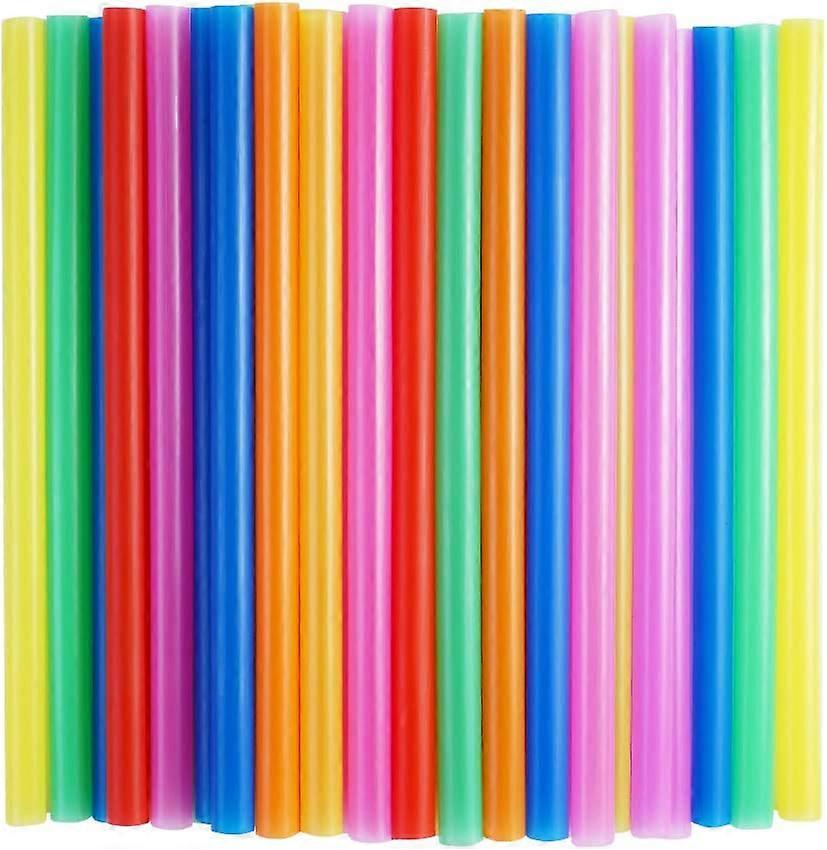 100 Pcs Jumbo Smoothie Straws,Colorful Disposable