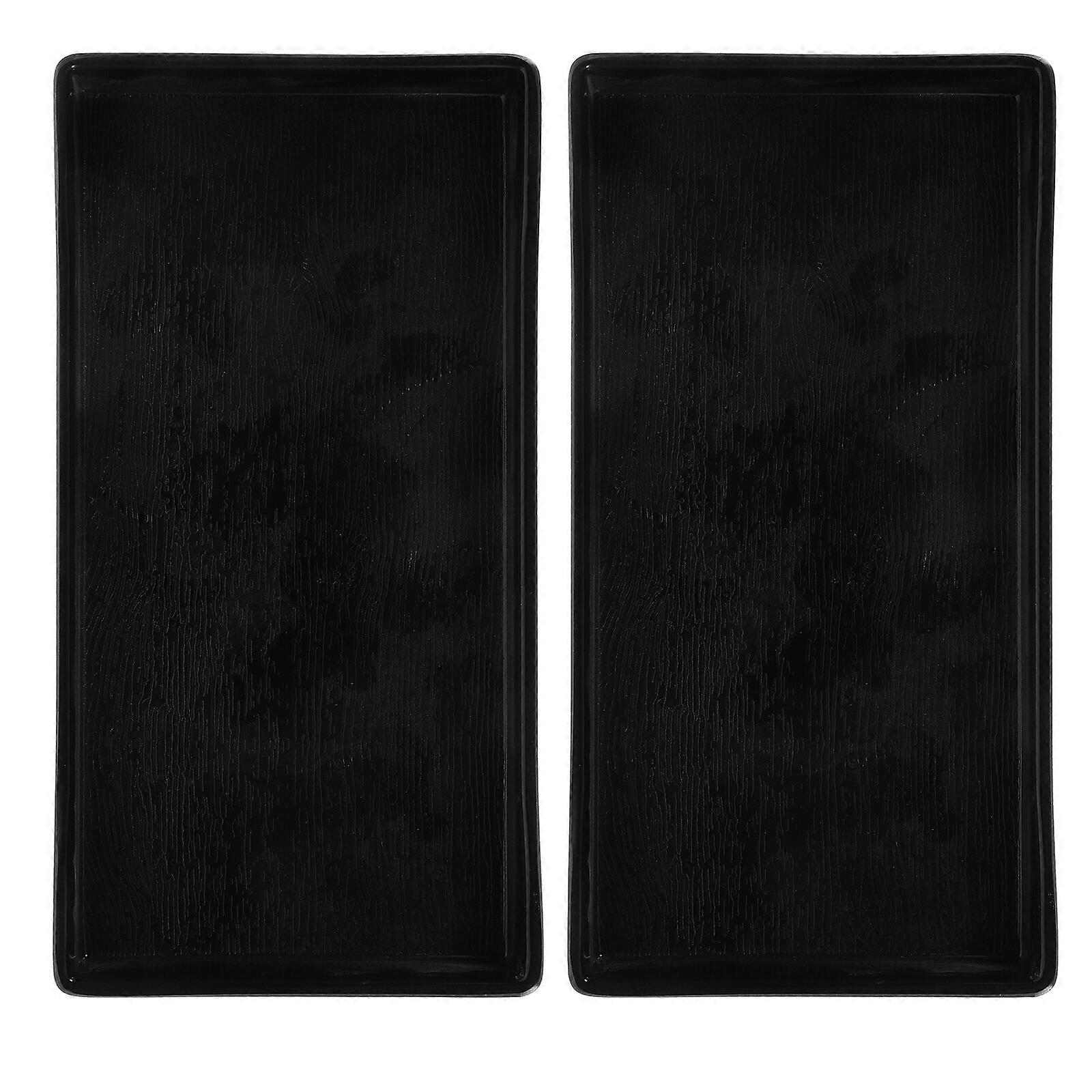 2pcs Rectangular Cup Tray Multi-functional Food Serving Tray Tabletop Fruit Cake Water Cup Tray