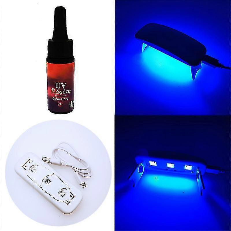 Uv Resin And Uv Lamp Kit Diy Fast Curing Uv Clear Hard Resin For Making Jewelry Handicrafts Epoxy