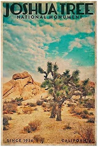 ブリキの看板レトロなアートデコレーションビンテージポスタージョシュアツリーホームバーストアカフェクラブファームガレージ12 "X 8"