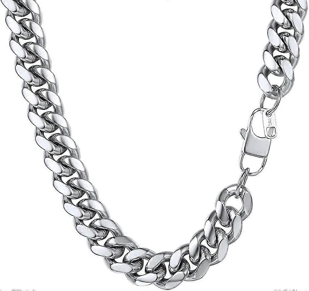 ChainsHouse Collana a catena cubana in acciaio