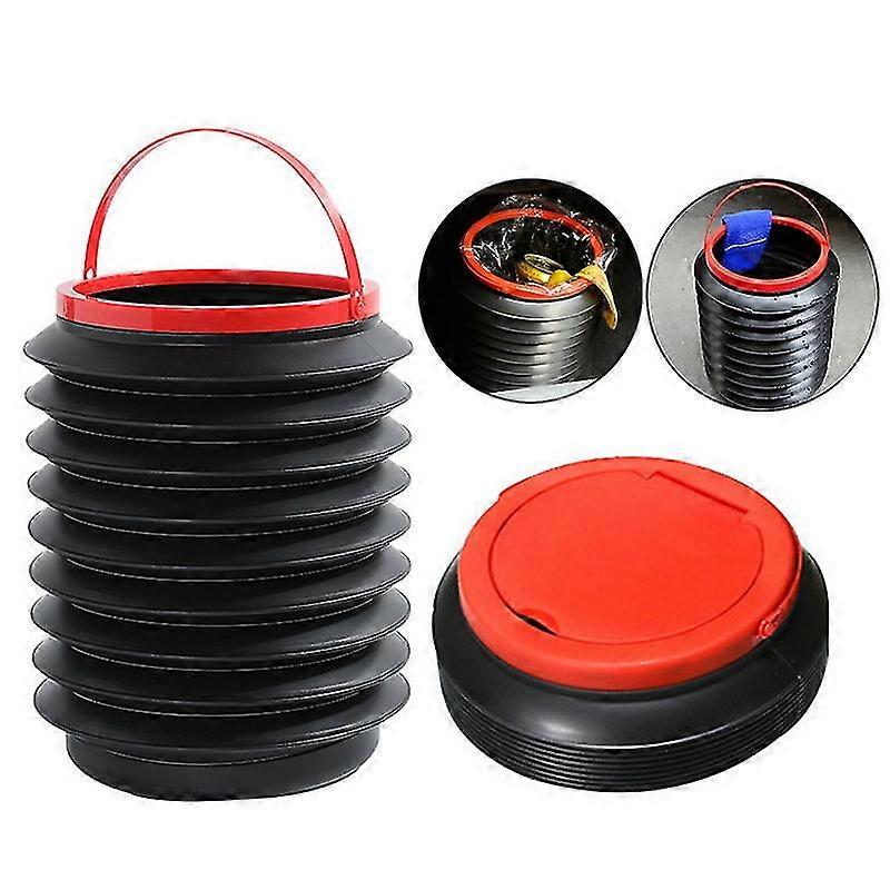 Foldable 4l Waste Bin Multi-functional Telescopic Bucket In Car, Foldable Storage Portable Waste Bin