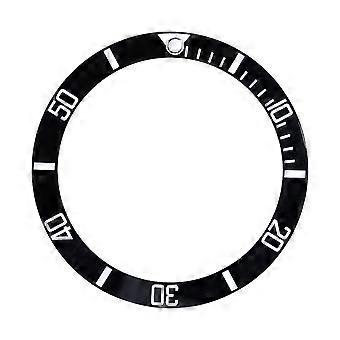 Watch Wristwatch Aluminum Material Loop Bezel Insert Ring Replacement Part (Black)