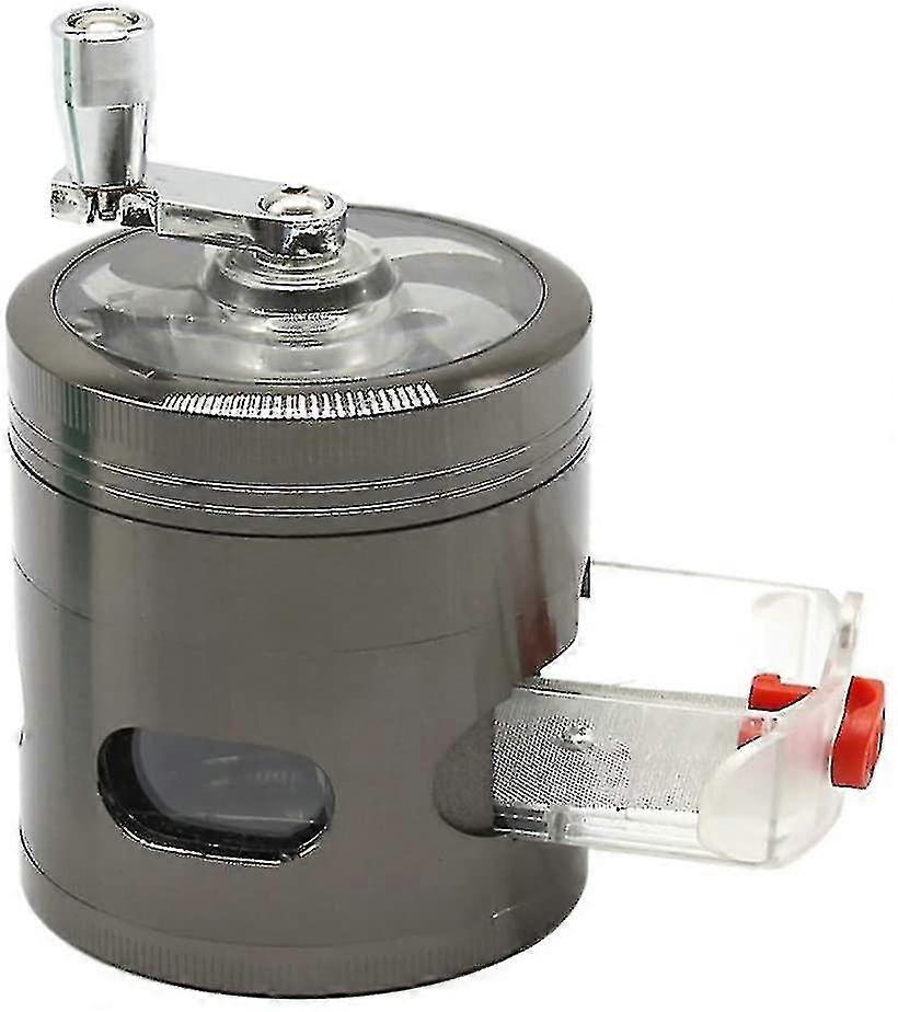 Moedor manivela metal moedor claro moedor 4pcs com er 2,5 polegadas