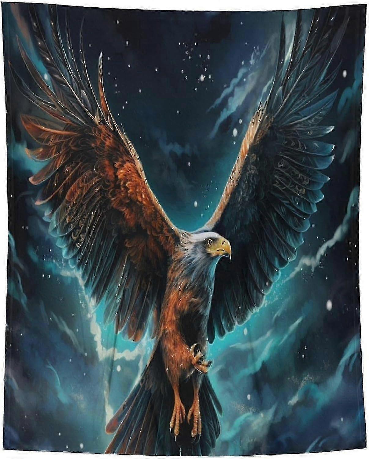 t1670 Blanket Buffalo Super Soft Blanket Soft Microfiber Blanket Cosy Fluffy Fuzzy Travel Blanket Eagle Blanket bn1670