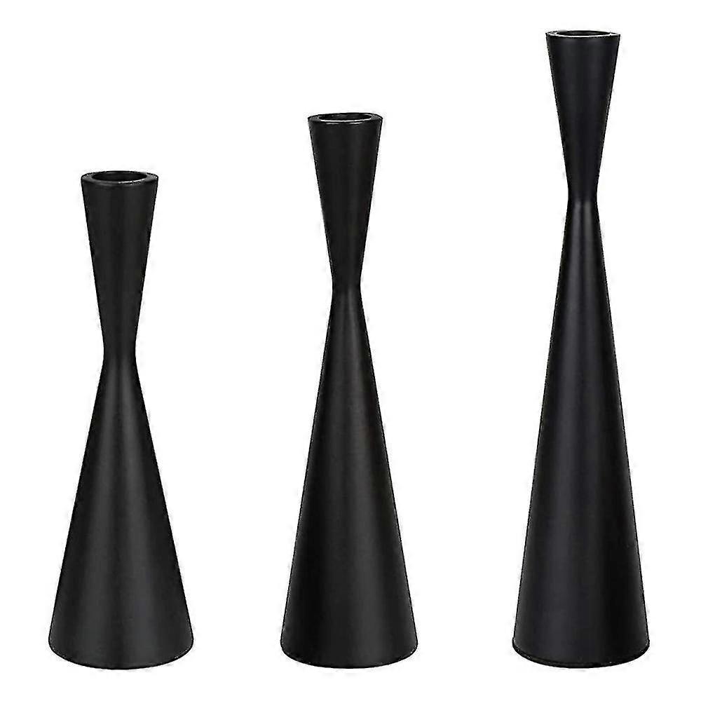 3 Pack Metal Cone Candle Holders, Table Wedding Candle Holders