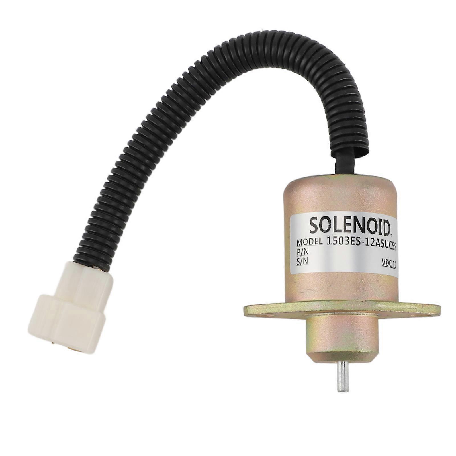 Électrovanne d'arrêt de carburant 12 V 1503es 12a5uc5s, électrovanne d'arrêt de carburant anti-interférence précise pour générateur, pour remplacement