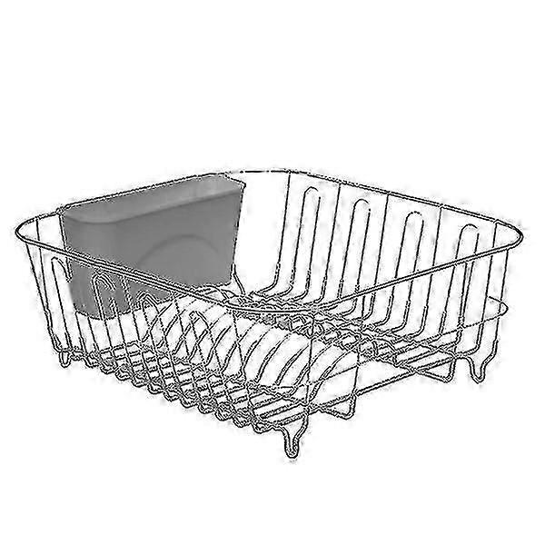 Scolapiatti con portaposate grigio