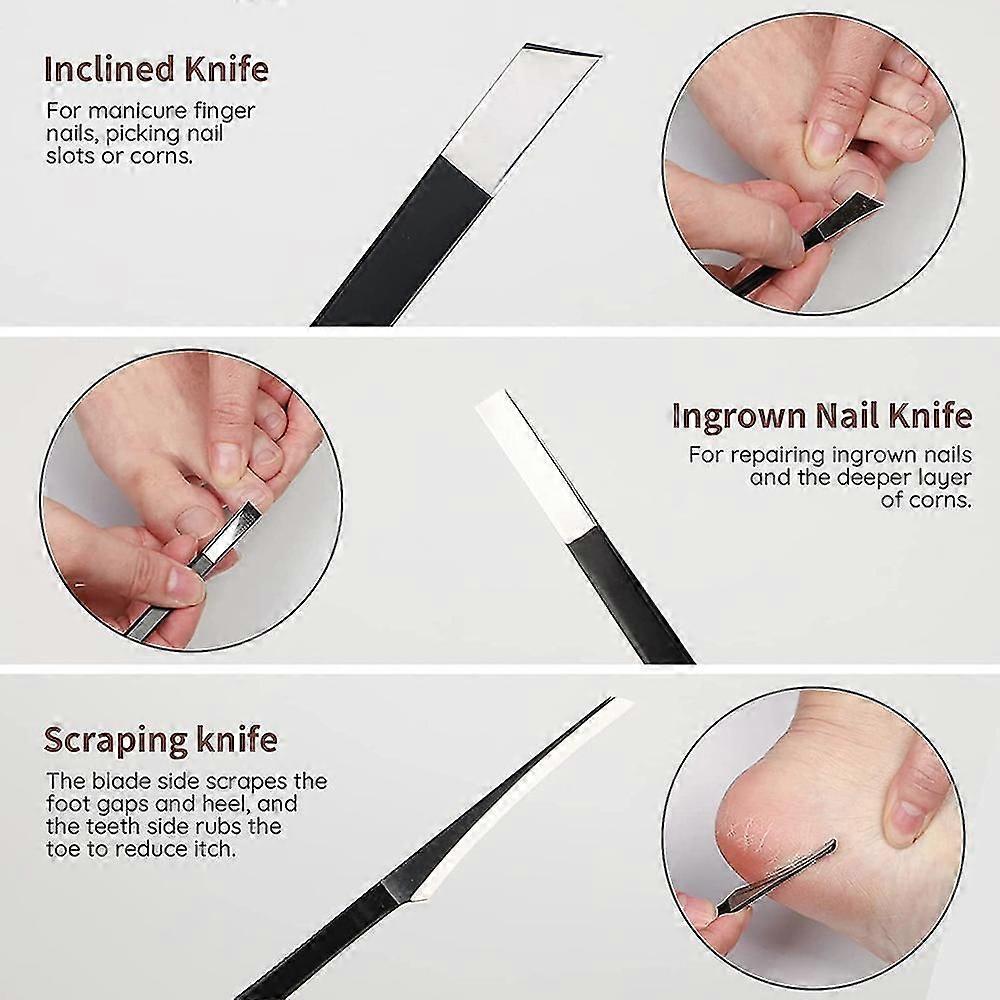 Pedicure Knife Set For Feet,7pcs Ingrown Toenail Blade Tool With Storage  Bag, High Manganese Steel | Fruugo US, image size:1000x1000