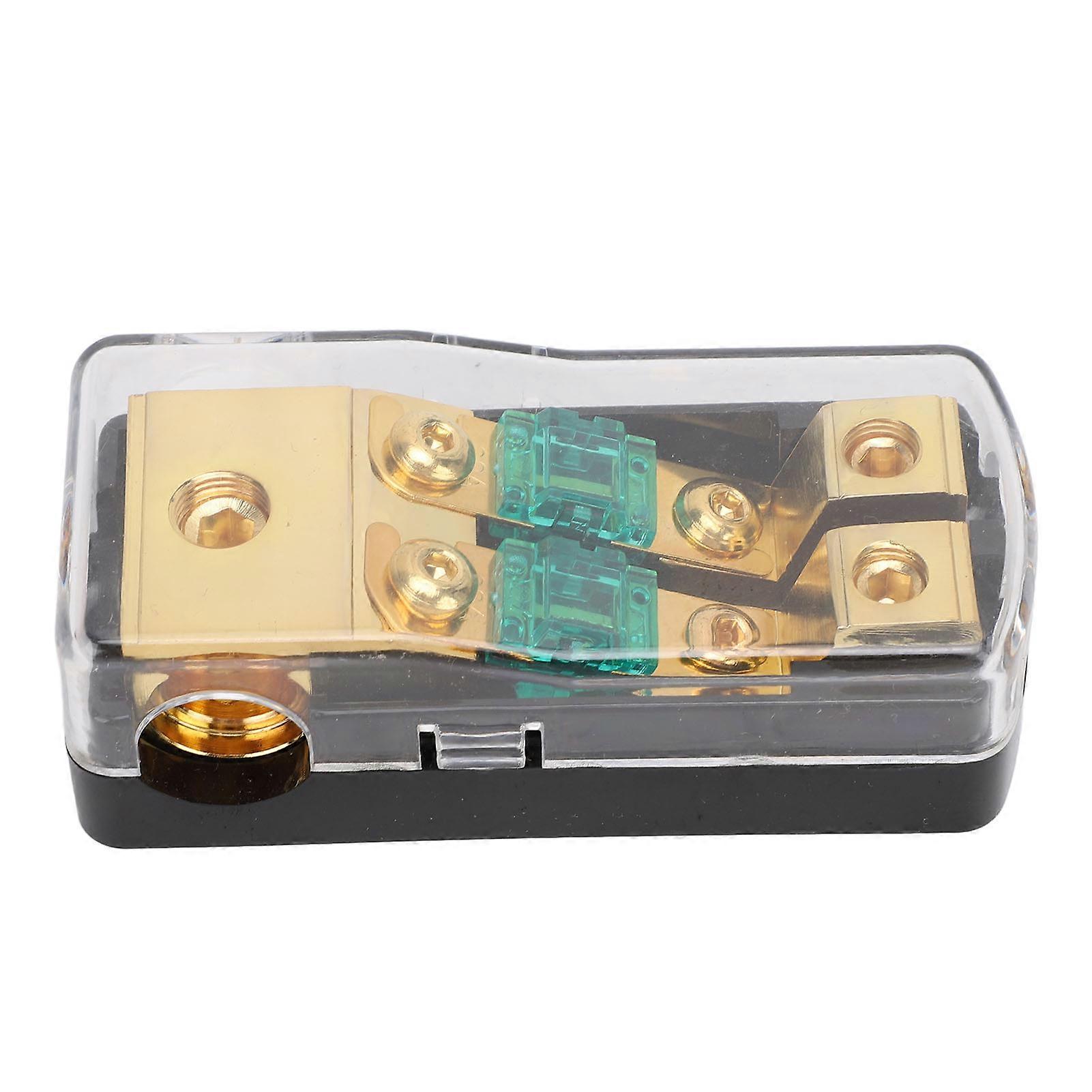 Mini ANL Holder 0 2 4 in 4 6 8 Gauge Out 60 Amp Fuse Distribution Block for Car Truck Boat o Stereo Amplifier