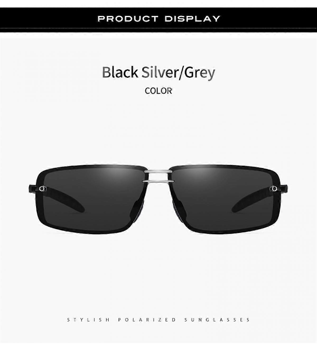 Ultra Lightweight Rectangular Polarized Sunglasses UV400 Protection